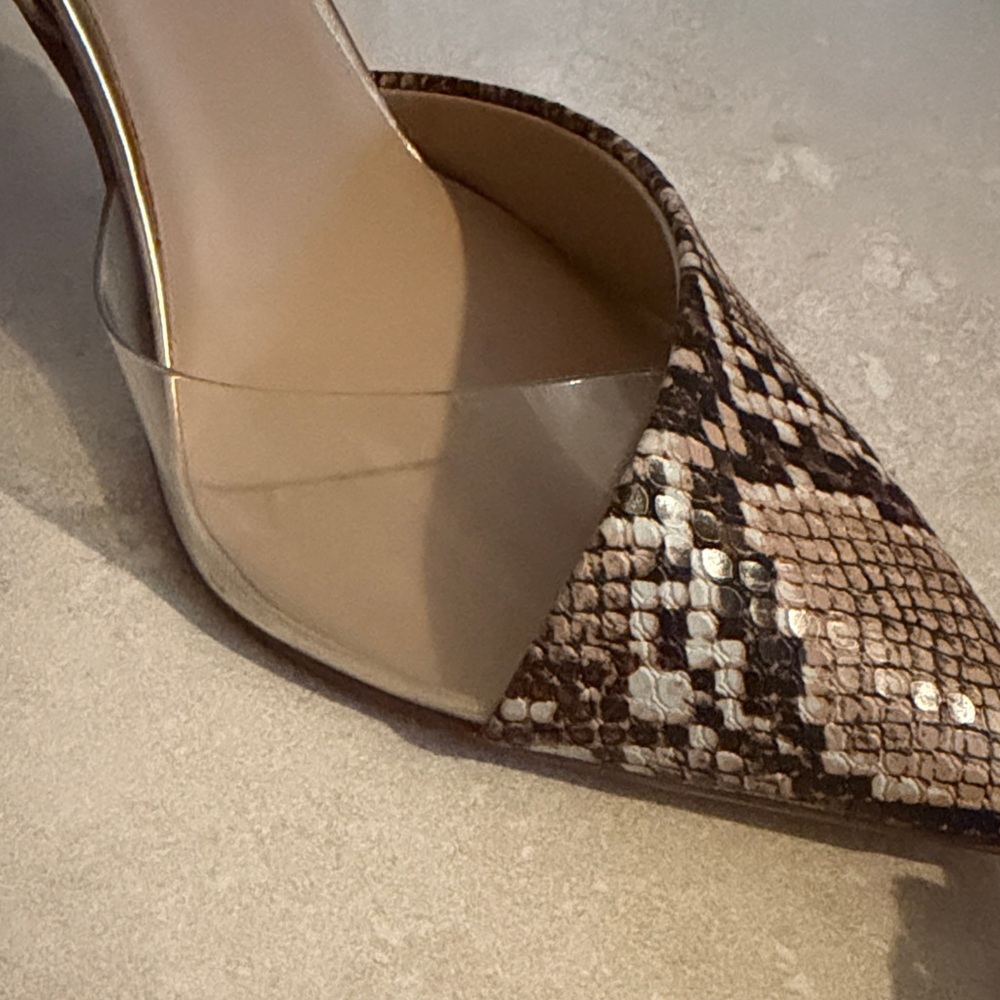 Mix No. 6 Elegant Tan and Snake Print Women's Heels - Picture 8 of 8